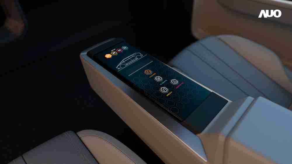 优游UB8以人性化设计打造多变形态中控显示(Morphing Center Control)，，，不使用时仅平面显示信息，，进行操作时，，，，显示器则会动态隆起，，转变成3D实体按钮，，并有触觉回馈，，，，展示人机互动新体验